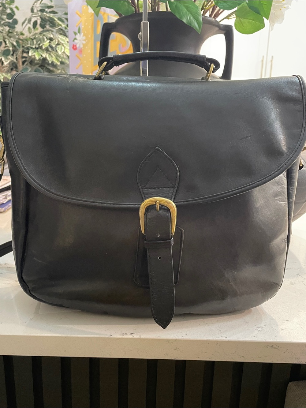 Wilson Leather Black Messenger Bag